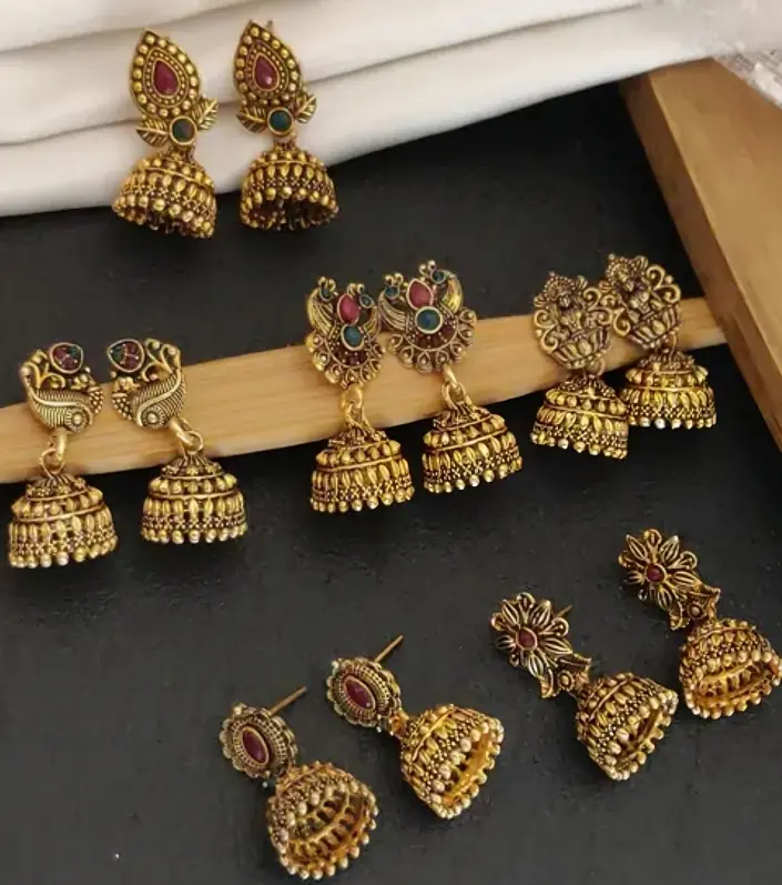 Antique earrings (6 set Jhumka)