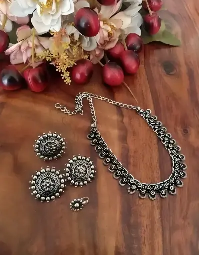 Oxidised jewellery set