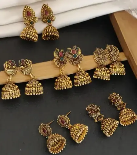 Antique earrings (6 set Jhumka)
